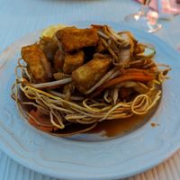 Crunchy Noodles with Tofu (Nouilles Croustillantes au Tofu) at Au Bonheur de Saigon in La Ciotat
