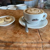 vegan cookies and oat mili cappuccino   at L'Espresso di Dany in Bareggio