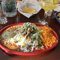 vegan enchiladas at The Bear Cantina in Woodstock