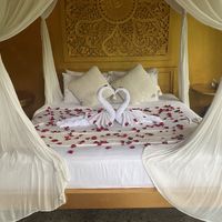 Our bed 💜   at Joyously Raw Villas in Ubud
