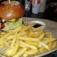 Vegan burger at Blends Brunch Cafe & Gastrobar Faliraki Rhodes in Rhodes