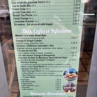 Latte amande is their vegan coffee option.  at Kafé Kanggui in Brest