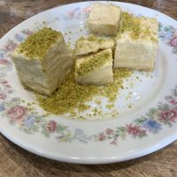 Tradiational Indian dessert on the basis of chickpea and sugar.  at Kafé Kanggui in Brest