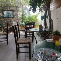 Secret garden around back   at Xeni's Homemade Sweets in Kos