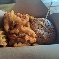 Photo is not good, food was better than it looks. :D at The Saucy Cow in Cork