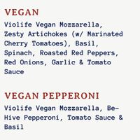 Vegan Menu Items. You are also able to make your own, but prices are not listed on the menu.  at Williamsburg Pizza in Omaha