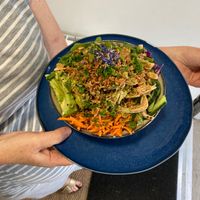 Teriyaki Bowl which could be created without the chicken  at Poki'z in Concarneau