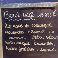 Vegetarian option of the day which we ate without the feta (vegan)  at Poki'z in Concarneau