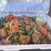 Drunken noodles with tofu  at Bo's Authentic Thai in Santa Fe