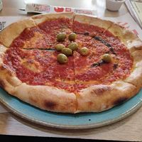 Vegan pizza, sort of custom-made at Coffee & Lounge Bar Elti  in Brcko