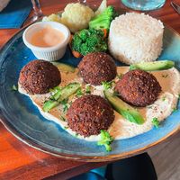 Falafel Plate. at Meze Moon in Chico