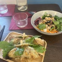 Please note that their vegan options are mostly replacing the meat with TOFU😄 at Mia Cha  in Toulouse
