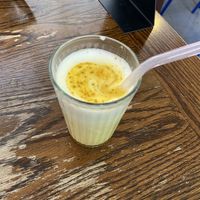 Turmeric latte   at Café Studio in Paris