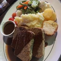 Enjoyed my first meal so much that I came back the next day and tried the delicious house made Nut Roast with Veg & Gravy. Very nice!  at The Irish Village in Dubai