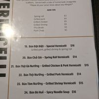 Menu at Pho Nomenal in Binghamton