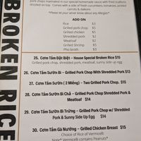 Menu at Pho Nomenal in Binghamton