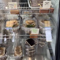 Options in fridge   at White Rabbit Coffee in Nanaimo