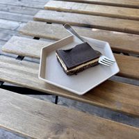 Vegan Nanaimo bar  at White Rabbit Coffee in Nanaimo