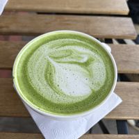 Oat Matcha Latte   at White Rabbit Coffee in Nanaimo