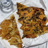 Faine with mixed vegetables and onions   at Pizzeria Paninoteca La Spiga in Sassari