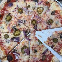 Vegan pizza 🇨🇦🍕  at Foxtail Cafe in Wasagaming