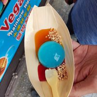 Blue version with strawberry and mango syrup at Vegan Food  in Busan