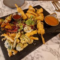 Vegan Thai Starter Platter at Nok Nok Authentic Thai Food in Swansea