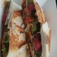 Crunk wrap absolutely delicious but jalapenos wow I'm a wimp at Mean Mandy's in Asheville