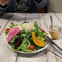 Mountain salad (great onion dressing!)  at AIN SOPH.Journey in Tokyo