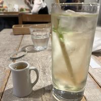 Iced mint tea with side of simple syrup  at AIN SOPH.Journey in Tokyo