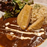 Rice set with added cutlet at AIN SOPH.Journey in Tokyo