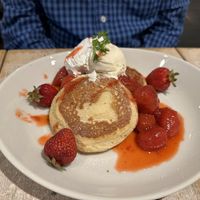 Pancake dessert like strawberry shortcake   at AIN SOPH.Journey in Tokyo