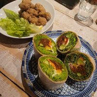 Burrito and Karaage at AIN SOPH.Journey in Tokyo