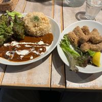 Hayashi Curry w/side of Karaage at AIN SOPH.Journey in Tokyo