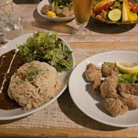 Hayashi rice, karaage. at AIN SOPH.Journey in Tokyo