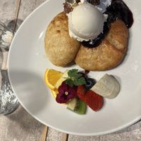 do not get the “pancakes” they taste nothing like a pancake...  at AIN SOPH.Journey in Tokyo