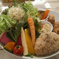 Lunch items come with a few delicious sides at AIN SOPH.Journey in Tokyo