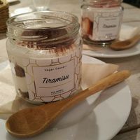 Desserts in mason jars with a springtime strawberry option at AIN SOPH.Journey in Tokyo