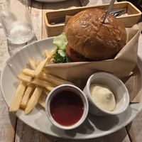 Burger with cheese at AIN SOPH.Journey in Tokyo