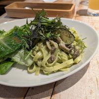 Genovese pasta (gluten free rice pasta) at AIN SOPH.Journey (Shinjuku) in Tokyo