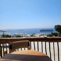 Terrace at Feel Good Cafe in Mykonos