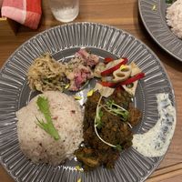 Vegan karaage plate   at Onari Yokocho in Kamakura