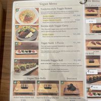 RegularVegan menu   at Onari Yokocho in Kamakura