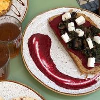 Tosta vegan at Kaju in Coimbra