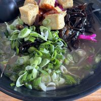 Vegan spicy ramen with tofu   at Rockin' Ramen in Temple