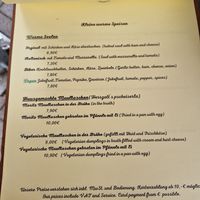 Karte at Café Moritz in Muensingen