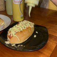 Vegan hot dog   at Antojitos de La Sirenita  in Puerto Ayora