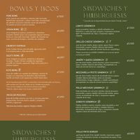 Full menu  at Sulá Cafetería in Heredia