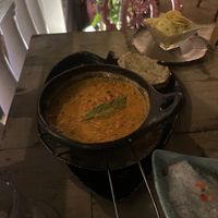 GUISO DE VEGETALES DEL MERCADO
Local peppers, carrots, bell peppers, eggplant, celery and onions in traditional Cartagena stew with green fried plantains.
  at Restaurante Candé in Cartagena