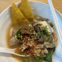 noodle soupp  at Sun Mangsawirat Sun Baht - ศูนย์มังสวิรัติสูญบาท in Nakhon Pathom